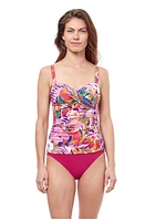 Profile By Gottex Tropikaia D-Cup V-Neck Tankini Swim Top Multi at Nordstrom,