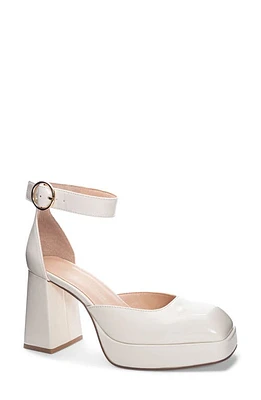 Chinese Laundry Oaklen Ankle Strap Platform Pump in Cream at Nordstrom, Size 10