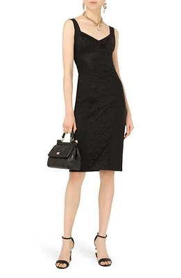 Dolce & Gabbana Jacquard Panel Corset Dress Black at Nordstrom, Us