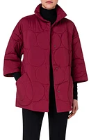 Akris punto Quilted Kimono Sleeve Jacket 068 Garnet at