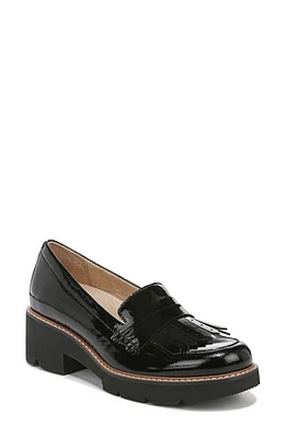 Naturalizer Darcy Fringe Leather Loafer Black Patent at Nordstrom,