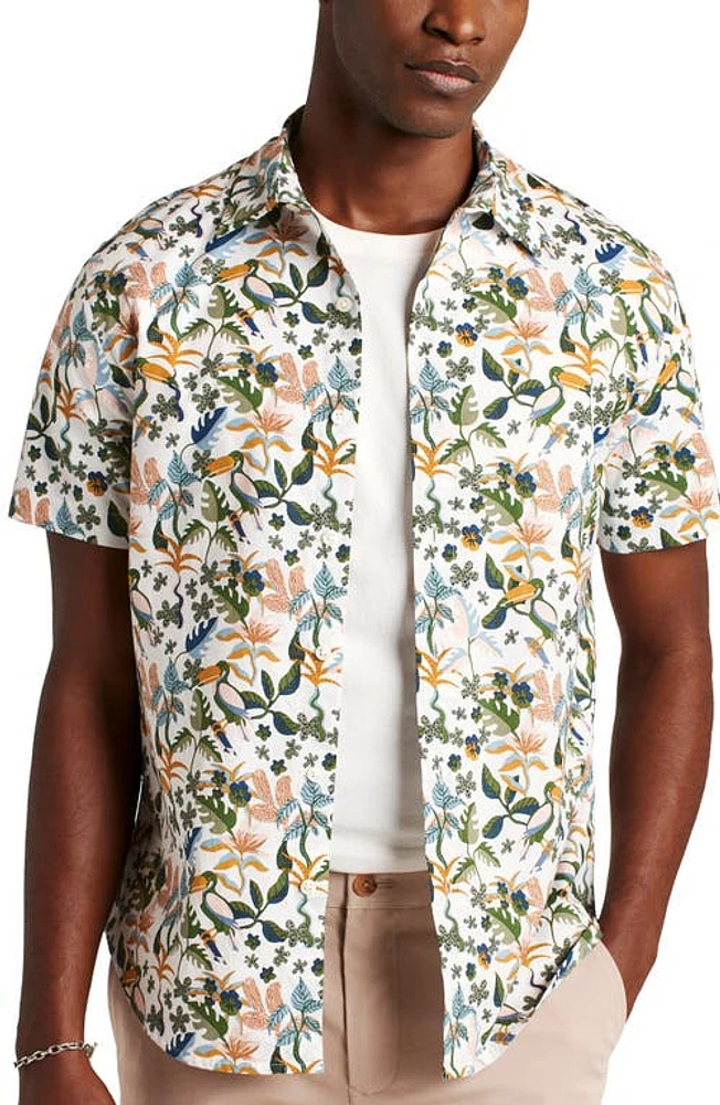 Bonobos Riviera Botanical Short Sleeve Button-Up Shirt Toucan Paradise at Nordstrom,