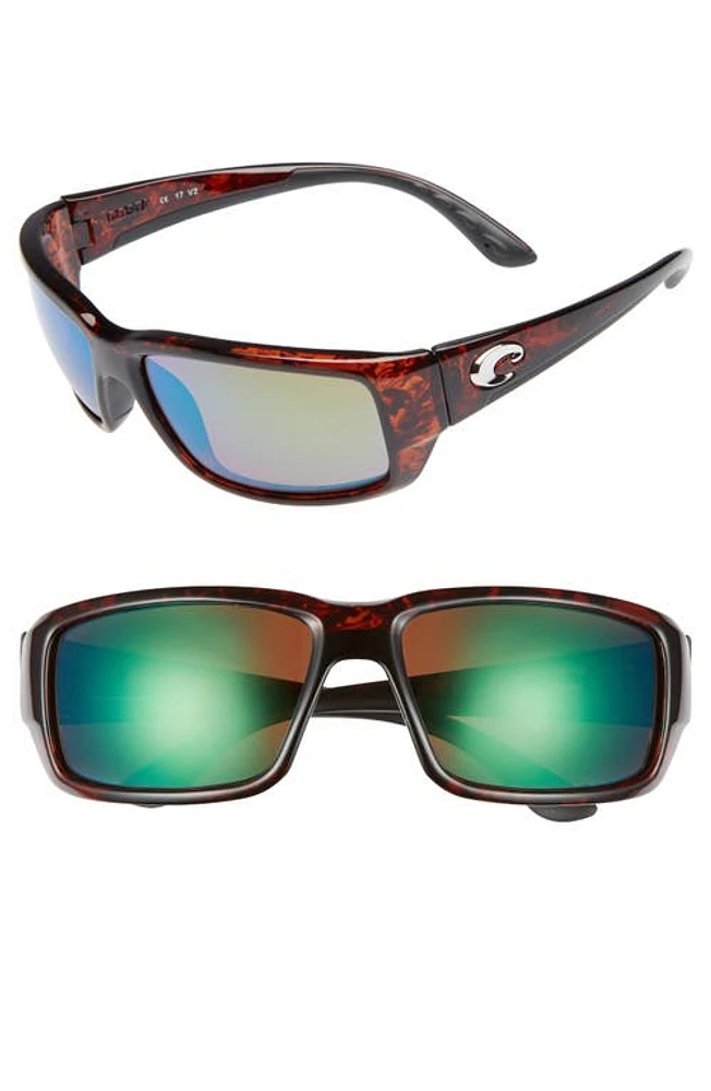 Costa Del Mar Fantail 60mm Polarized Sunglasses in Tortoise/Green Mirror at Nordstrom