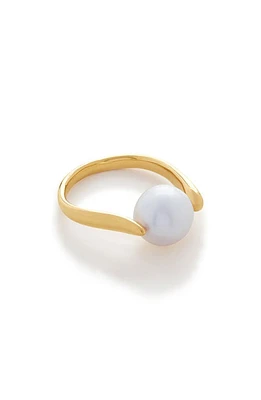 Monica Vinader Nura Freshwater Pearl Ring 18Ct Gold Vermeil/Silver at Nordstrom,