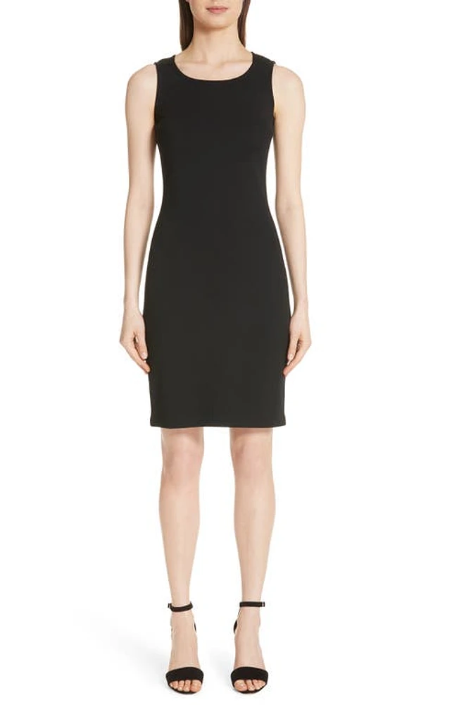 St. John Collection Sleeveless Milano Knit Dress Caviar at Nordstrom,