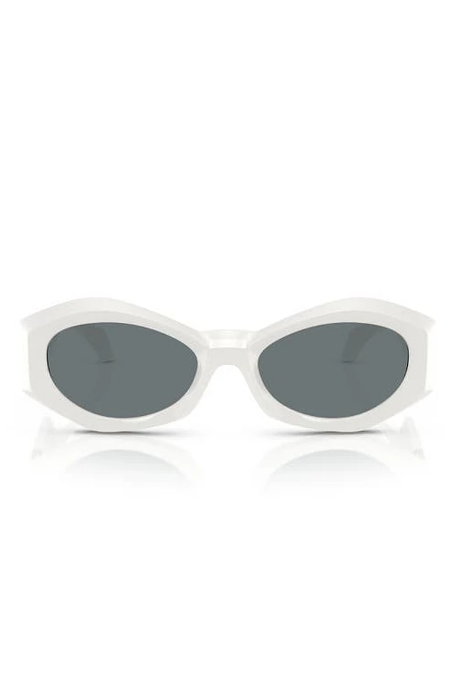 Versace 54mm Irregular Sunglasses in White at Nordstrom