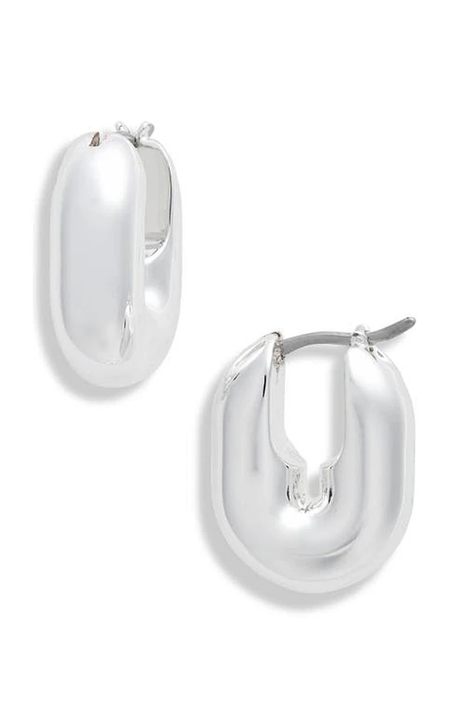 Jenny Bird Puffy U-Link Hoop Earrings in Silver at Nordstrom