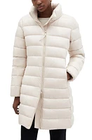 MANGO Quilted Water Repellent Down Coat Beige at Nordstrom,