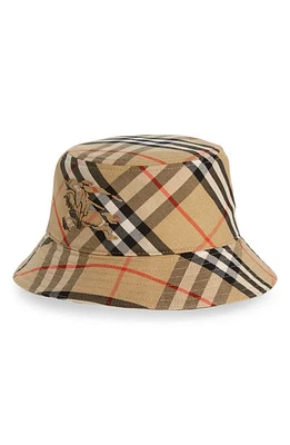 burberry EKD Check Twill Bucket Hat Sand at Nordstrom