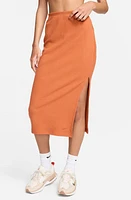 Nike Side Slit Rib Midi Skirt at Nordstrom,