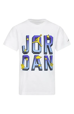 Jordan Kids' Pixel Play Graphic Tee in White at Nordstrom