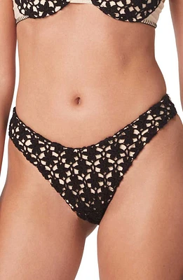 Capittana Savanah Floral Crochet Bikini Bottoms at Nordstrom