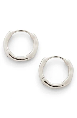 Monica Vinader Siren Muse Huggie Hoop Earrings in Ss at Nordstrom