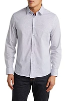 Stone Rose Geometric Print Button-Up Shirt White at Nordstrom,