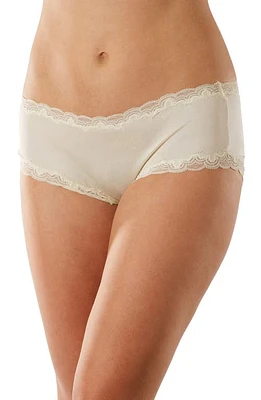 Uwila Warrior Soft Silk Lace Trim Briefs Winter White at Nordstrom,