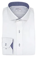 Lorenzo Uomo Trim Fit Cotton Dress Shirt White at Nordstrom,