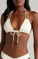 MONTCE Euro Bow Bikini Top Cream Rib at Nordstrom,