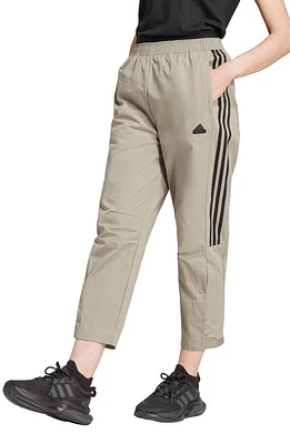 adidas Tiro Loose Fit Cotton Twill Track Pants in Silver Pebble/Black at Nordstrom, Size X-Small