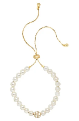 Ettika Pearl Beaded Slider Bracelet in Gold at Nordstrom