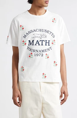 Bode Tournament Embroidered Floral Graphic T-Shirt Cream at Nordstrom,