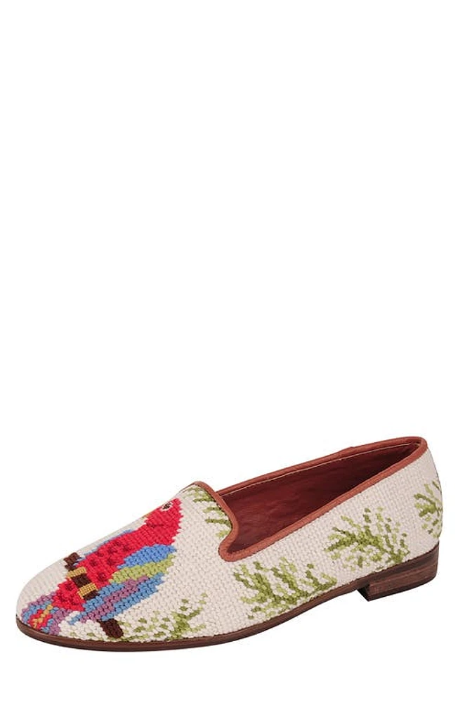 ByPaige BY PAIGE Needlepoint Parrot Flat Tan Multi at Nordstrom,