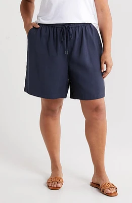 Nordstrom Drawstring Waist Shorts Navy Blazer at Nordstrom,