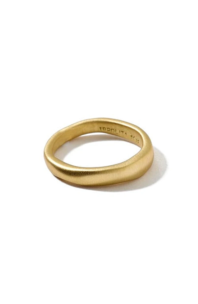 Ippolita Classico Matte Squiggle Ring in Green Gold at Nordstrom, Size 7