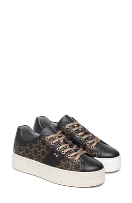 NeroGiardini Logo Skater Platform Sneaker Black at Nordstrom,