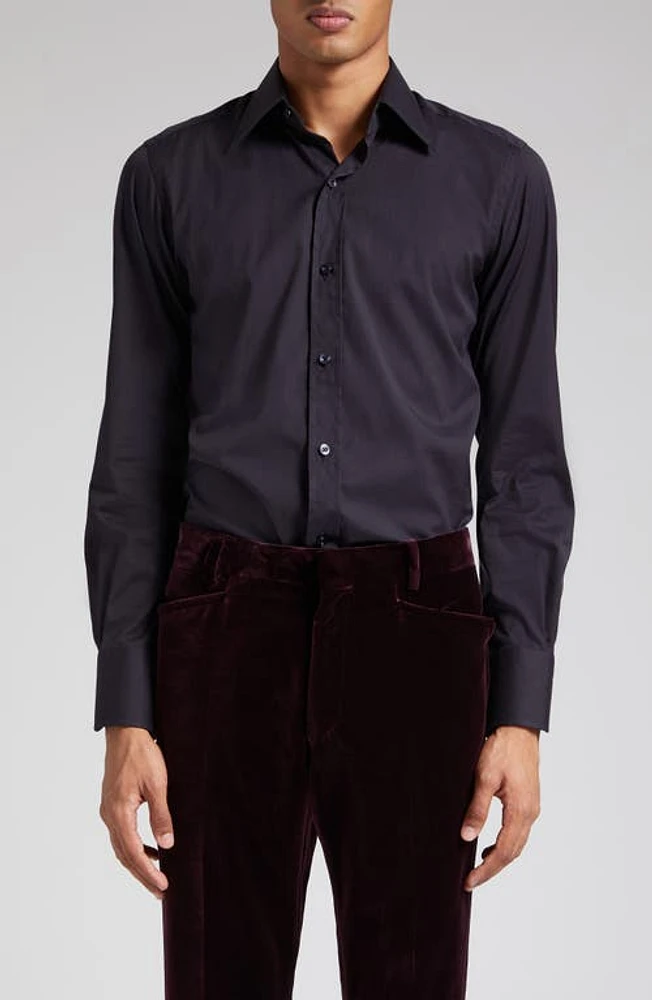 TOM FORD Slim Fit Poplin Button-Up Shirt at Nordstrom, Eu