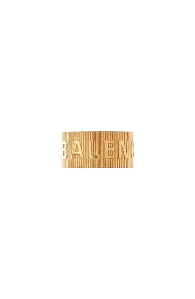 Balenciaga Logo Ear Cuffs in Shiny Gold at Nordstrom