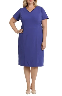 Maggy London Short Sleeve Midi Sheath Dress at Nordstrom,