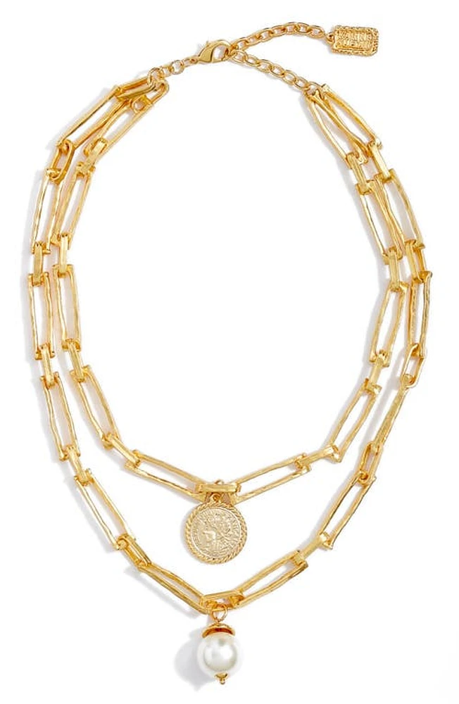 Karine Sultan Layered Pendant Necklace in Gold at Nordstrom