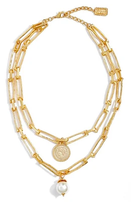 Karine Sultan Layered Pendant Necklace in Gold at Nordstrom