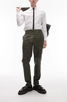 Topman Slim Fit Dress Pants Khaki at Nordstrom, X