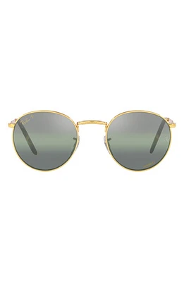 Ray-Ban New Round 53mm Gradient Polarized Phantos Sunglasses in Gold/Green at Nordstrom