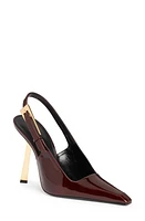 Saint Laurent Lee Pointed Toe Slingback Pump Burgundy at Nordstrom,