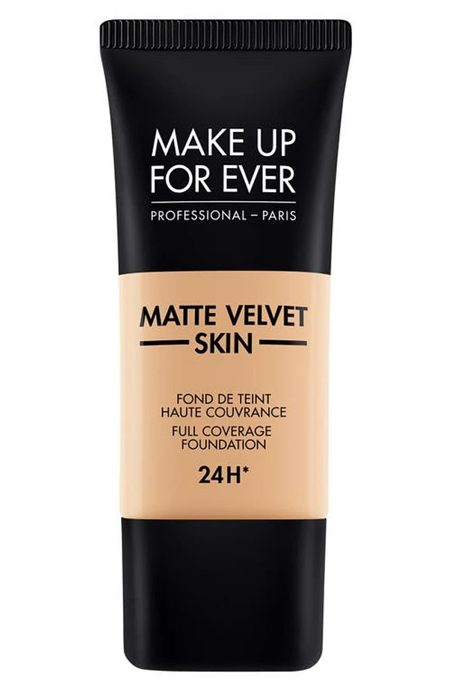 Make Up For Ever Matte Velvet Skin Full Coverage Foundation in Y335-Dark Sand at Nordstrom