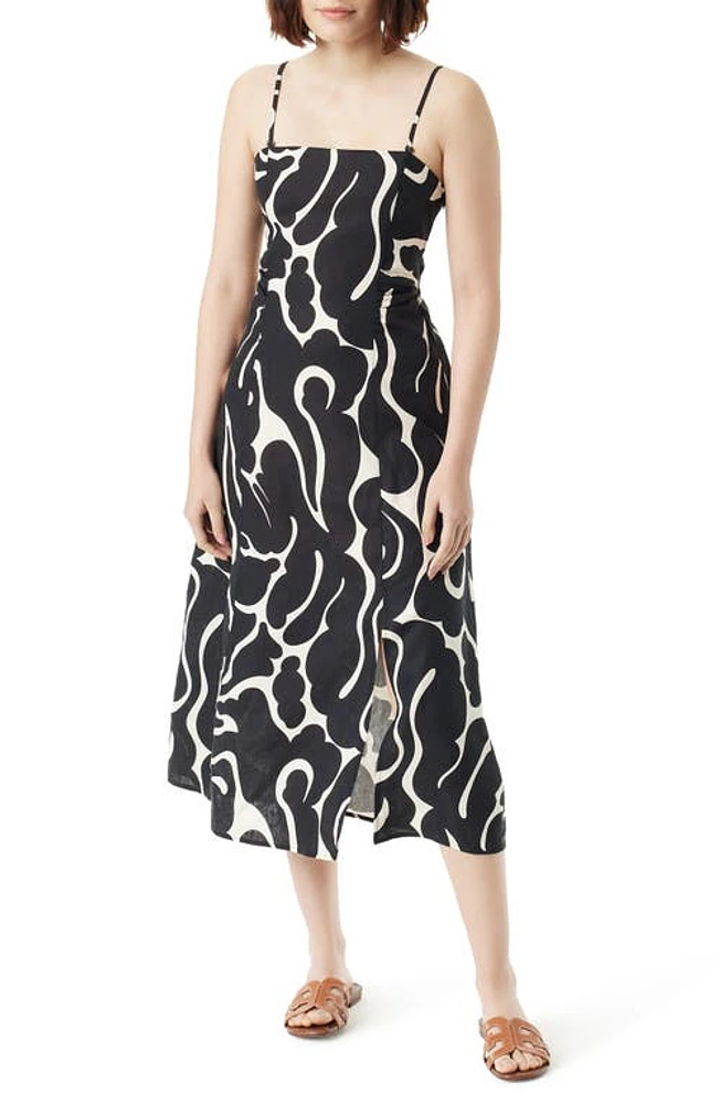 Sam Edelman Merisa Cutout Linen Blend Sundress Arctic Wolf-Artist at Nordstrom,