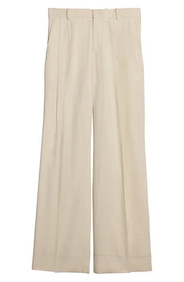 Helmut Lang Double Pleat Linen Blend Pants Summer Sand at Nordstrom,