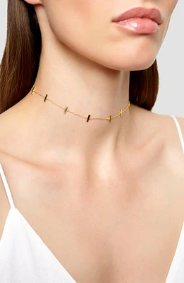 Argento Vivo Sterling Silver Bar Station Chain Choker in Gold at Nordstrom