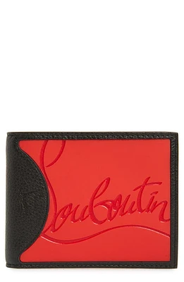 Christian Louboutin Coolcard Leather Wallet in Red/Black at Nordstrom