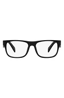 Prada 55mm Square Optical Glasses in Black at Nordstrom