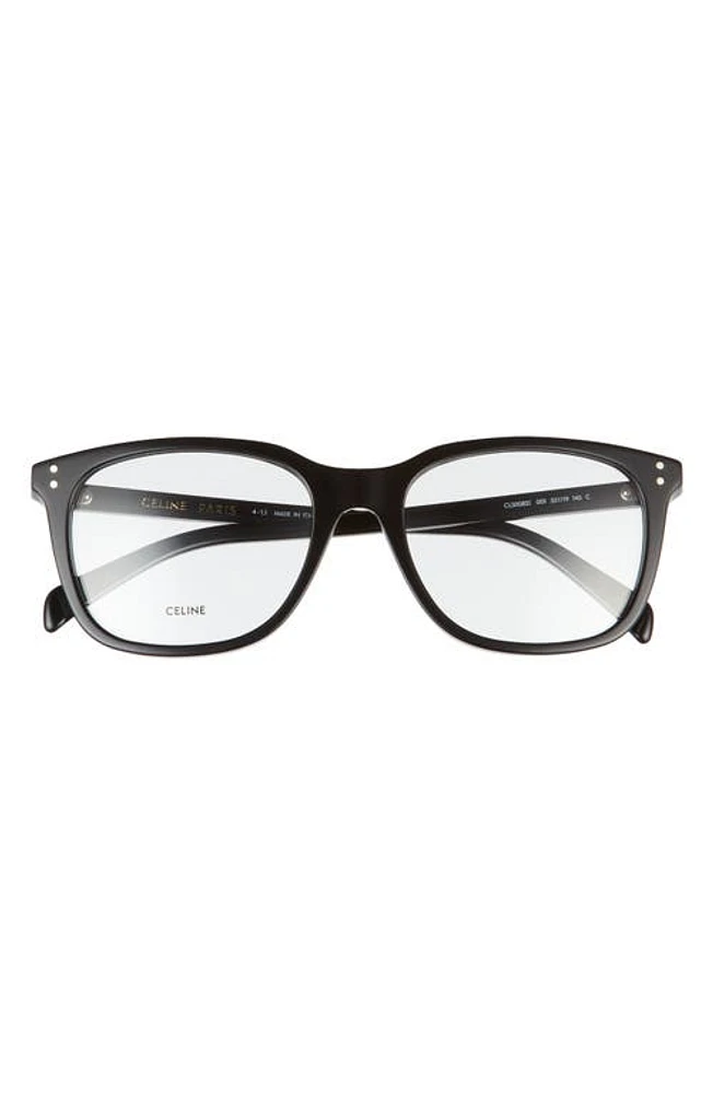 CELINE 56mm Rectangular Optical Glasses in Black at Nordstrom