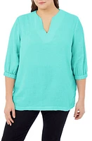 Foxcroft Evie Cotton Gauze Blouse at Nordstrom,