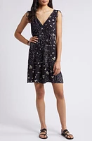 Lucky Brand Floral Shirred Minidress Multi at Nordstrom,