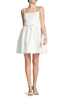 Sachin & Babi Serena Beaded Strap Floral Jacquard Cocktail Minidress Ivory at Nordstrom,