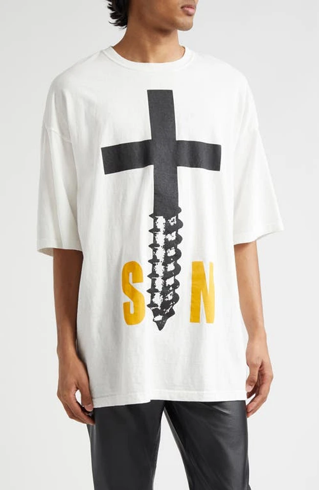 Undercover Oversize Graphic T-Shirt White at Nordstrom,