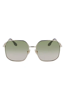 Victoria Beckham 58mm Square Sunglasses in Yellow Gold at Nordstrom