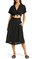 Vitamin A Playa Cutout Linen Cover-Up Dress Eco at Nordstrom,