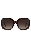 Marc Jacobs 53mm Gradient Polarized Square Sunglasses in Havana/Brown Gradient at Nordstrom